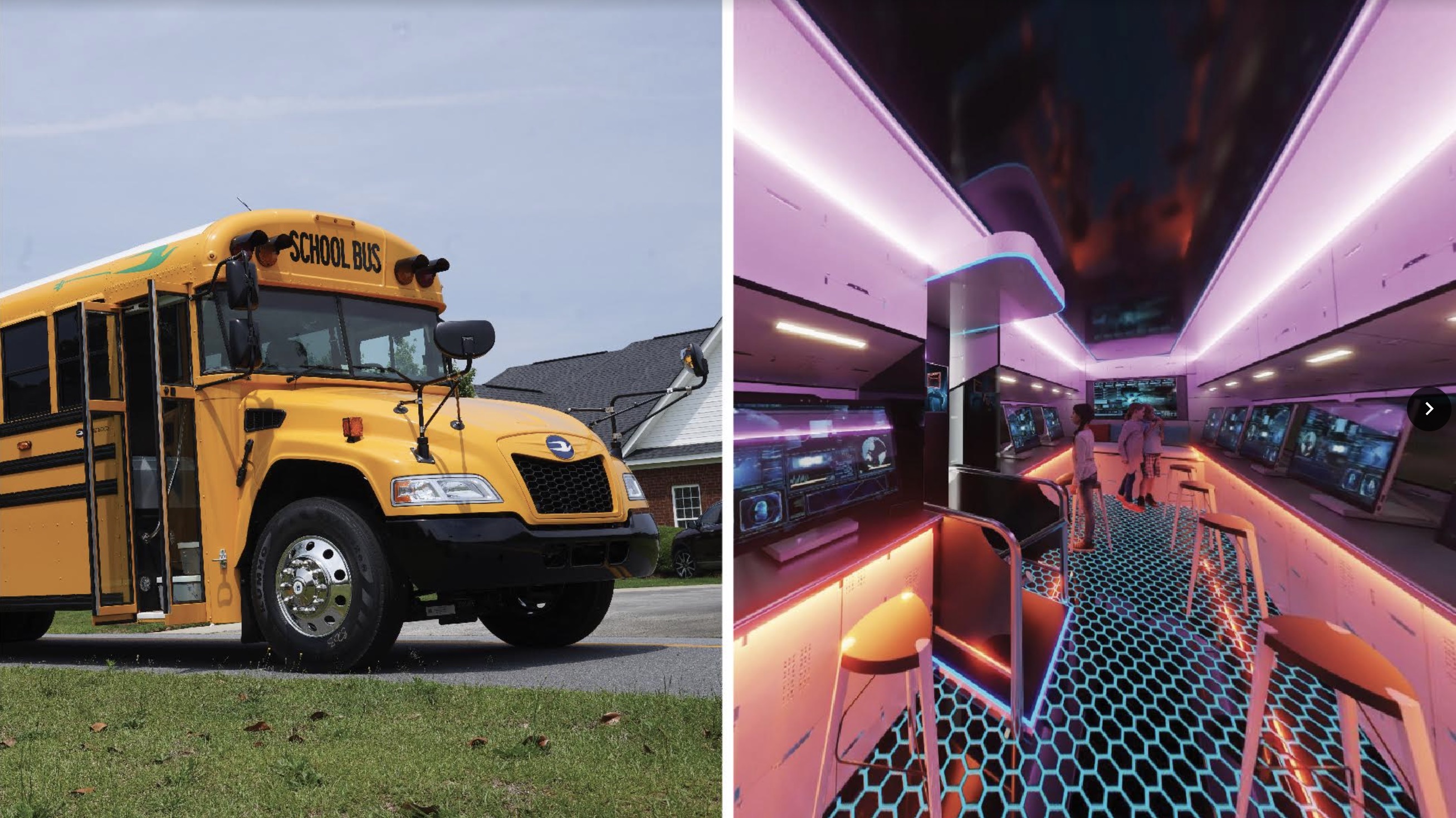 Blue Bird donated an all-electric, zero-emission school bus to the Jerome Bettis Bus Stops Here Foundation in Pittsburgh, Pa. The bus will be turned into a mobile computer lab to expand the foundation’s digital literacy community programs. 