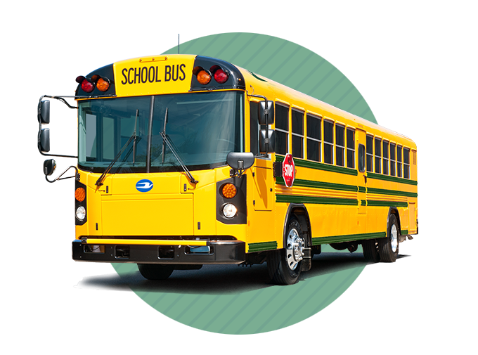 Compressed Natural Gas is a very safe alternative fuel. Blue Bird School Buses.